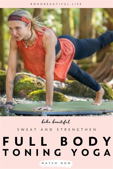 Full Body Workout Flow To Sweat And Tone At Home Yoga Fitness In 2021