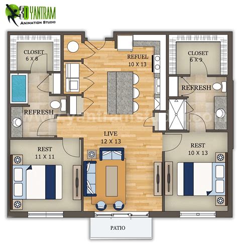 Yantram Architectural Design Studio 2d Home Interactive Floor Plan
