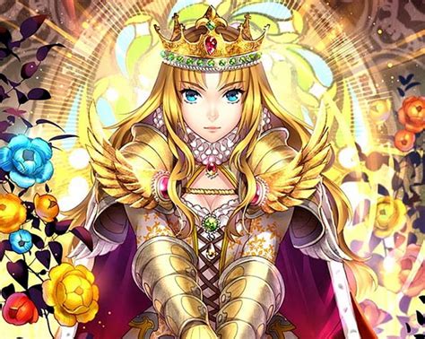 Gold Queen Blond Rose Queen Floral Gold Anime Royalty Hot