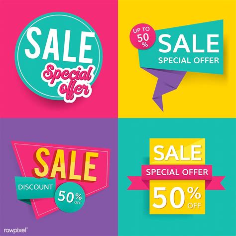 Vector Can Vector Free Shop Sale For Sale Sign Set Free Free
