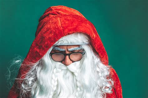 Sad Santa Claus Looking Down Portrait Stock Photo Download Image Now