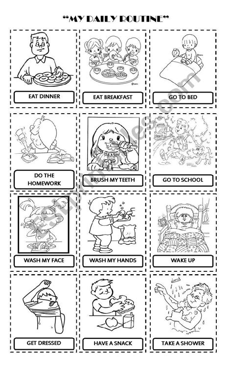 ️daily Routine Worksheet For Kindergarten Free Download