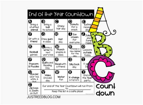 Kindergarten End Of Year Countdown Calendar Free Transparent Clipart