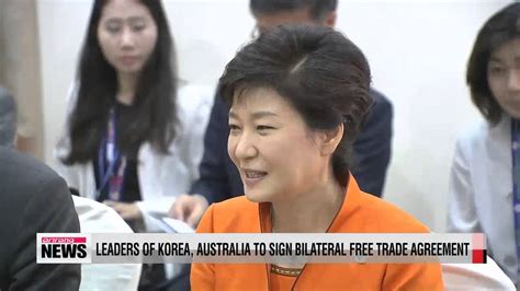 Leaders of Korea, Australia to sign bilateral free trade agreement