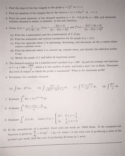 solved find the slope of the line tangent to the graph y