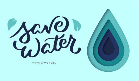 Save Water Illustration Design Vector Download
