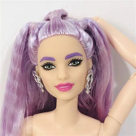Nude Hybrid Barbie Doll Made To Move Body Extra Head Gorgeous Face Fantasy Hair Picclick