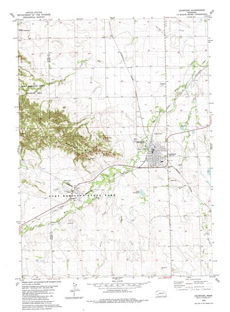 Crawford Topographic Map 124000 Scale Nebraska
