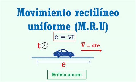 Movimiento Rectilineo Uniforme Mru Fórmulas Y Más