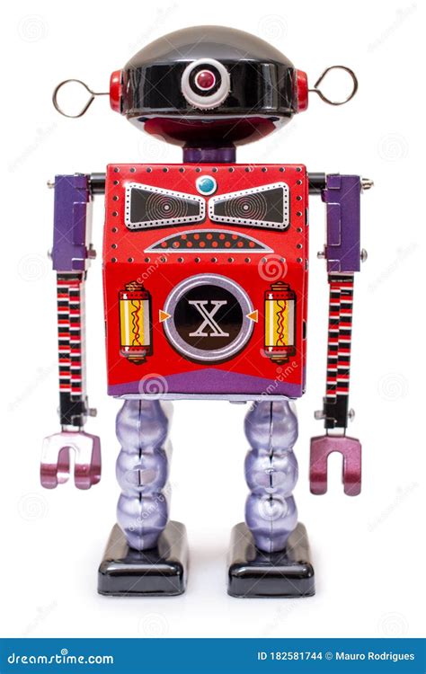 Vintage Tin Robot Toy Stock Photo Image Of Electric 182581744
