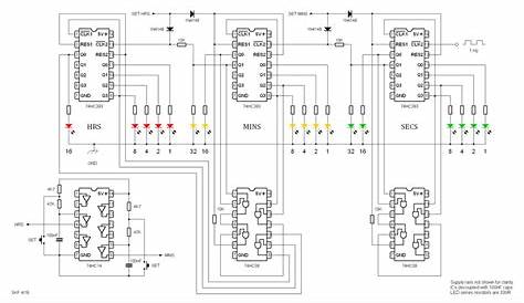 digital clock circuit diagram logic gates