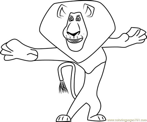 Alex The Lion Madagascar Coloring Pages Printable Gravity Falls Soos