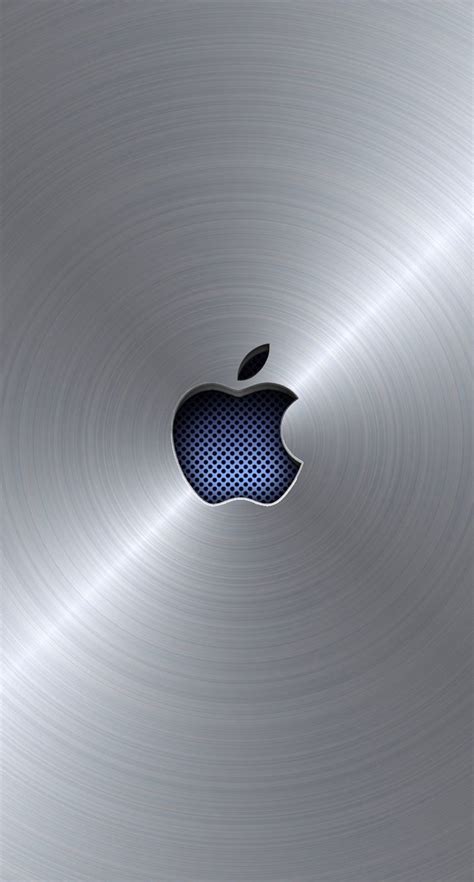 Apple Logo Cool Blue Silver Wallpapersc Iphone6s