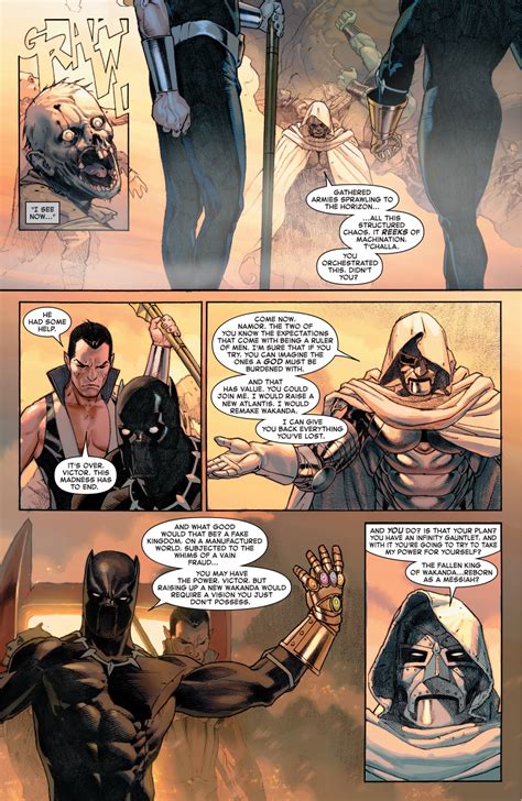 Black Panther And Namor Vs Doctor Doom Secret Wars