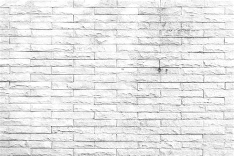 White Stone Brick Wall Texture And Background For Room Stock Photo