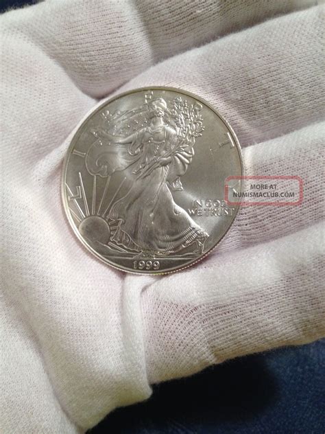 1999 Brilliant Uncirculated American Silver Eagle 999 Fine Silver 1