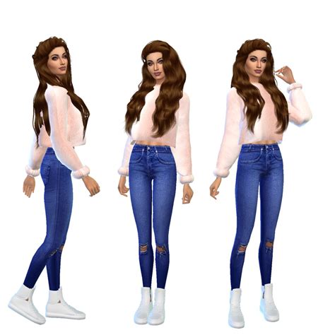 Lilas S4 Cc Finds Sims 4 Lookbook 5 Clothes Sweater Jeans