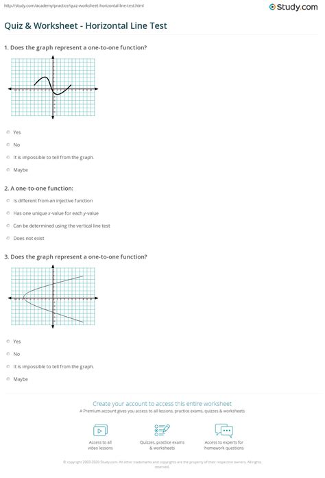 If it passes the test. Quiz & Worksheet - Horizontal Line Test | Study.com