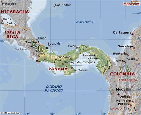 Mapa Geogr Fico De Panam