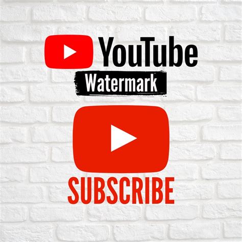 Youtube Subscribe Watermark Play Button Instant Download Png File Branding Etsy