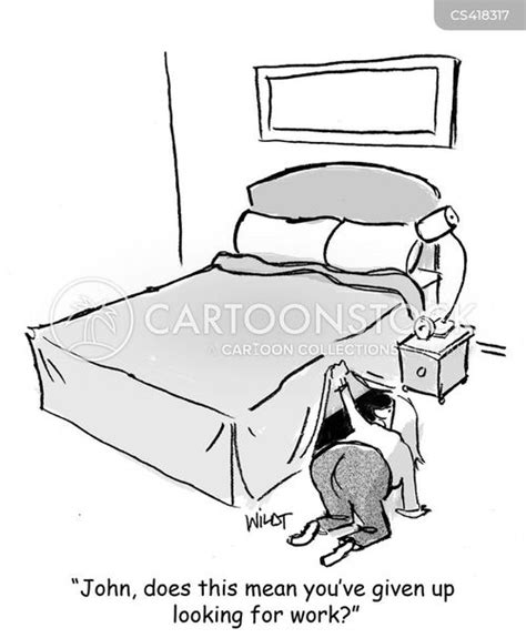 Cartoon Hiding Under Bed Bangdodo