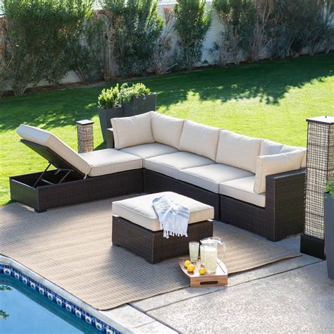 25 Awesome Modern Brown All Weather Outdoor Patio Sectionals