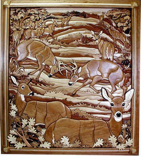 11 Deer Intarsia Woodworking Patterns Ideas In 2021 Intarsia