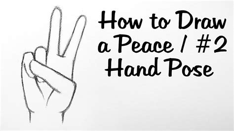 How To Draw A Peace 2 Hand Pose Youtube