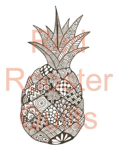 Zentangle Inspired Pineapple Swatch Rrq Original