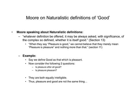 Ppt Introduction To Ethics Lecture 8 Moores Non Naturalism