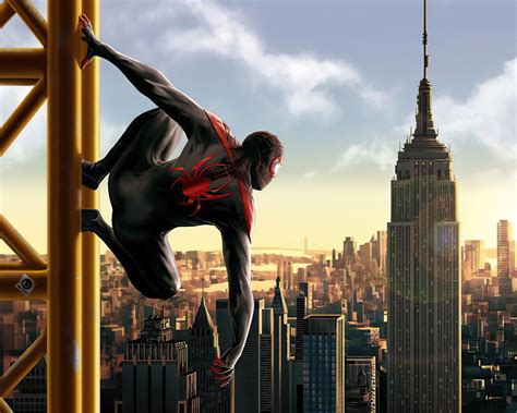 X Miles Morales Spider Man Into The Spider Verse X Resolution Wallpaper Hd