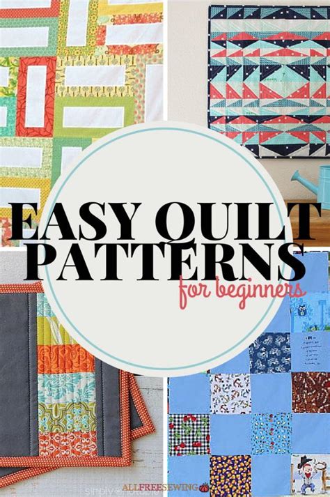 To make things as easy as possible: 45+ Easy Quilt Patterns for Beginners | AllFreeSewing.com