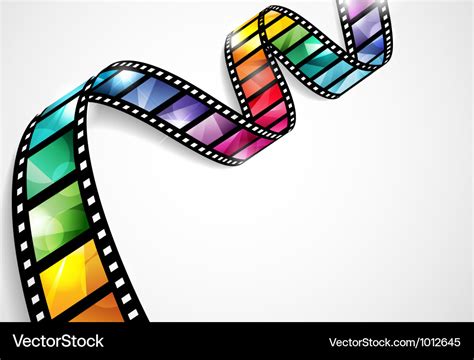 Colorful Film Strip Royalty Free Vector Image Vectorstock