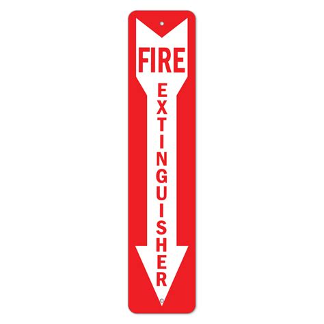 Osha Warning Sign Fire Extinguisher Arrow Made In The