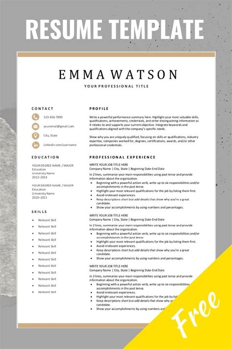 Free curriculum vitae (cv) templates for microsoft word. Looking for a free, editable resume template? Sign up for our job search tips and download thi ...