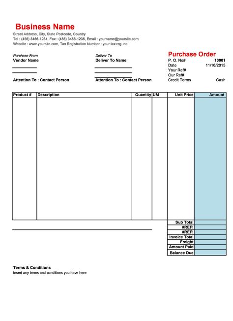 43 Free Purchase Order Templates [in Word, Excel, PDF]