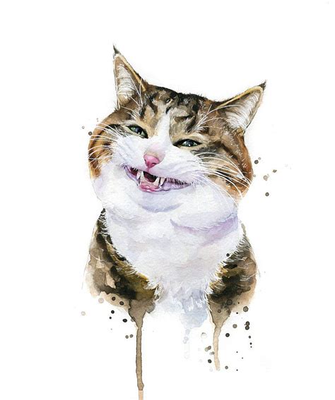 Custom Pet Portrait Watercolor Custom Cat Painting Pet Sympathy T