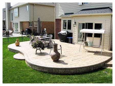 From bricks to stone, from pavers to concrete, there is a wide variety of options out there. stamped concrete patio ideas | exposed aggregate concrete ...