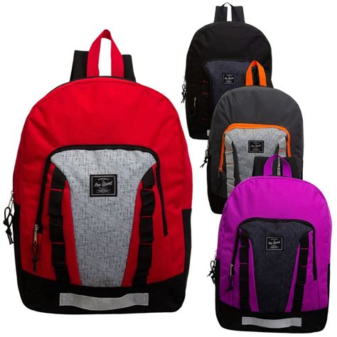 24 Wholesale 17 Sport Backpack In 4 Assorted Colors At