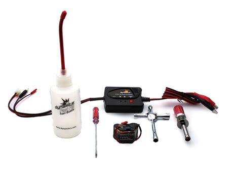 A gas rc may use gasoline or it might use nitro fuel. Dynamite Deluxe Nitro Starter Kit | Horizon Hobby