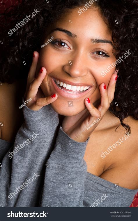 Beautiful Smiling Black Woman Closeup Stock Photo 304278092 Shutterstock