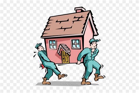 Handymen Moving House Royalty Free Vector Clip Art Move To A New