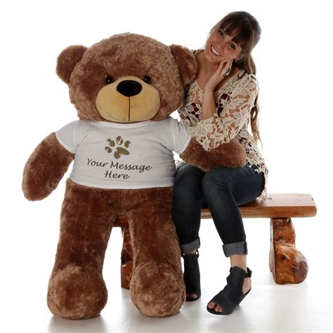 Giant Teddy Life Size Mocha Brown Teddy Bear Sunny Cuddles 48in 0
