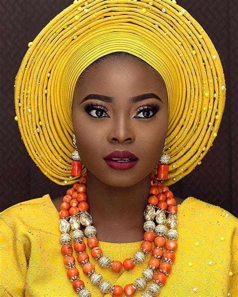 Tag A Lady That Loves Yellow Beautiful Bride Therealkinatbeauty Gele Taiwostouch Asooke