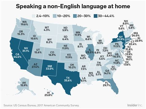 Heres How Many People In Each State Speak A Language Other Than