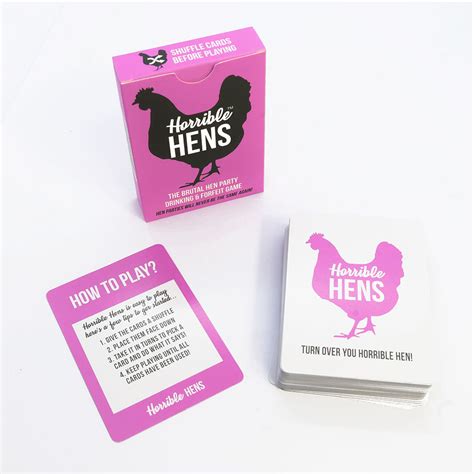 Horrible Hens Card Game Hen Party Games From Team Hen Team Hen