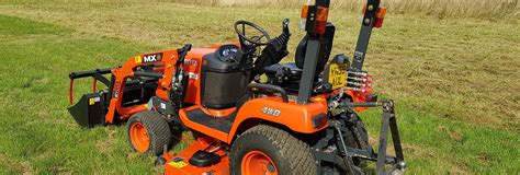 Kubota Compact Tractor Bx2350 Hst Mx Grab Bucket And Mid Deck