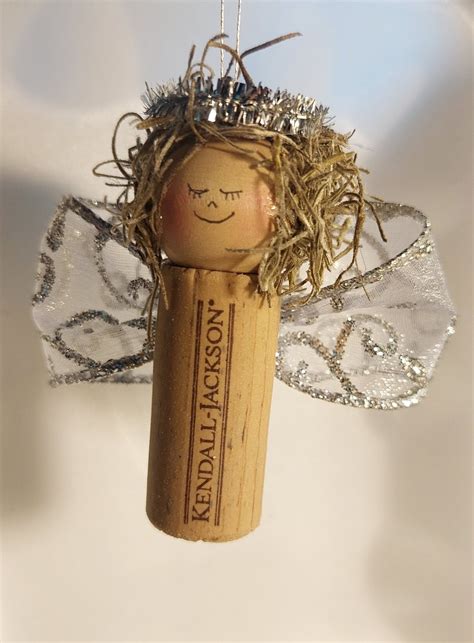 Wine Cork Angel Ornament Etsy