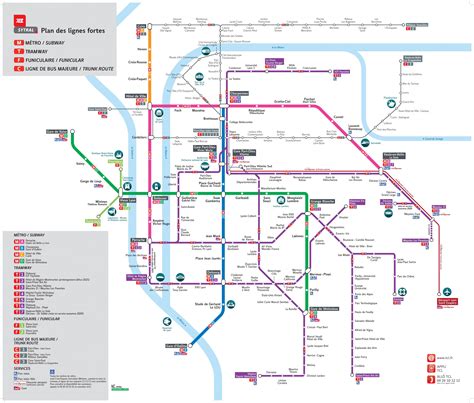 Mappa Della Metropolitana Di Lione Linee E Stazioni Della Metropolitana Di Lione
