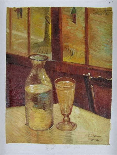 Van Gogh Still Life With Absinthe Oil Painting Reproduction Etsy